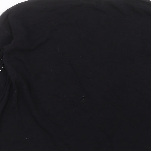NEXT Womens Black  Knit Pullover Jumper Size 12  - Rhinestone detail