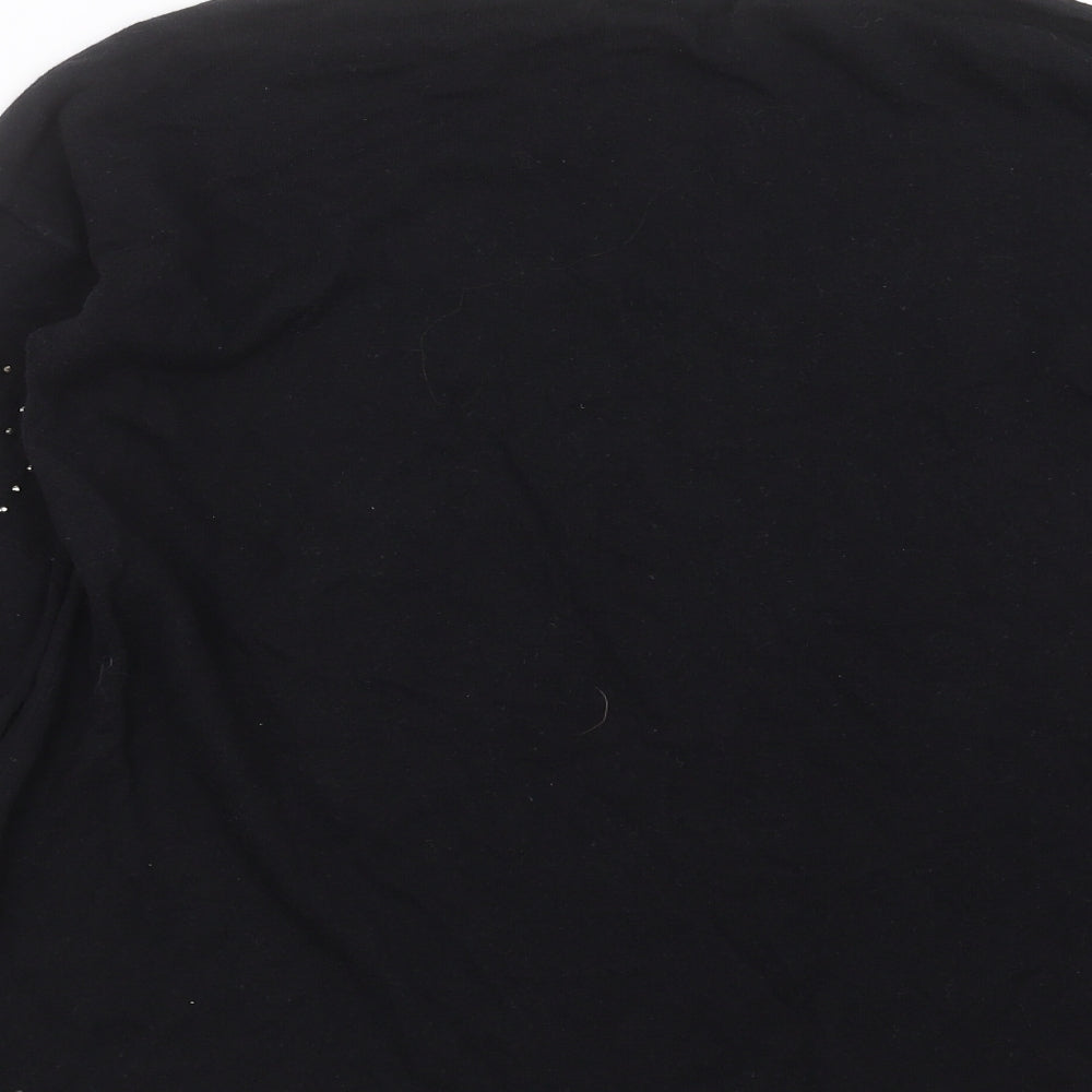 NEXT Womens Black  Knit Pullover Jumper Size 12  - Rhinestone detail