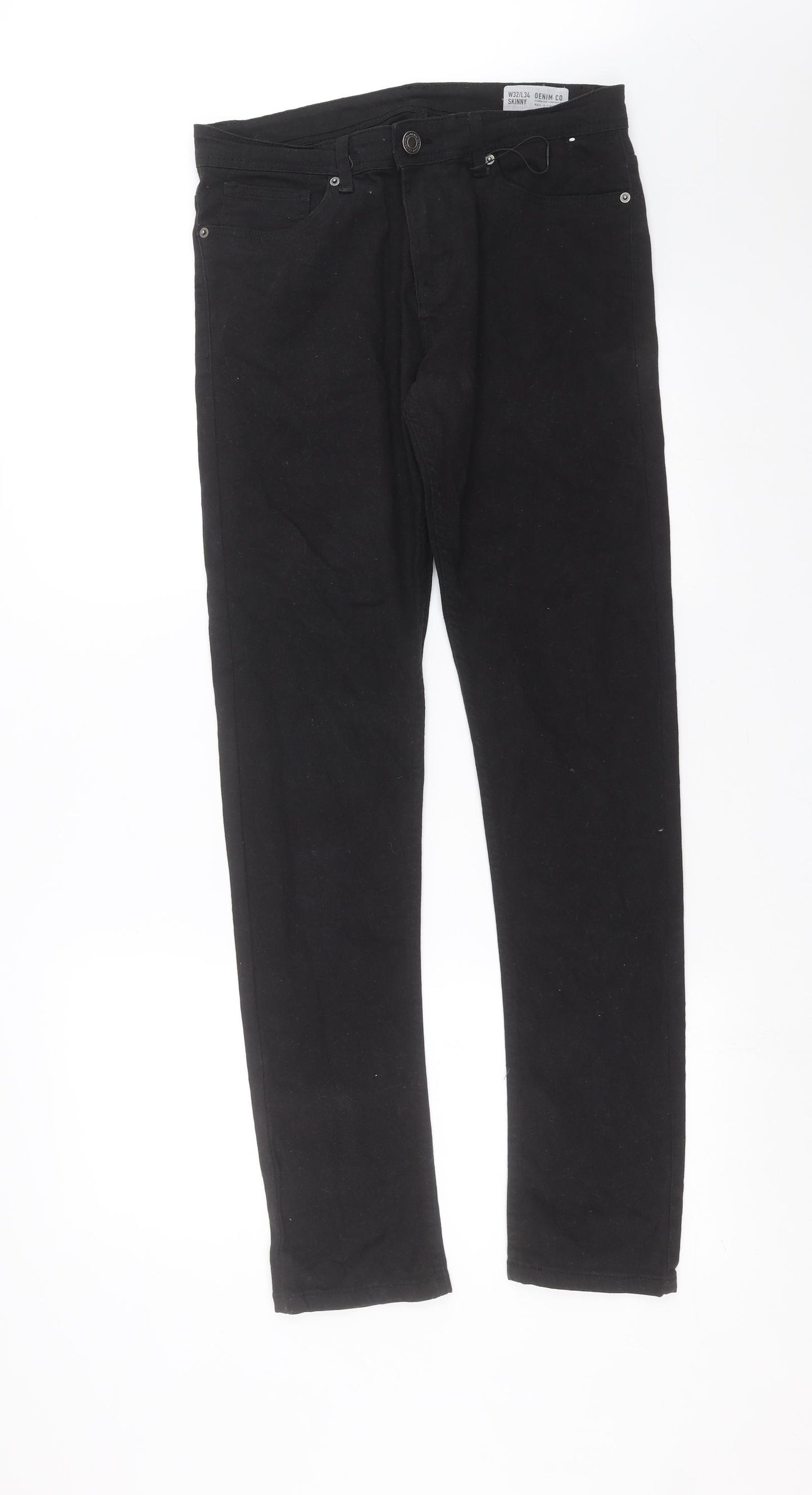 Primark Mens Black  Denim Skinny Jeans Size 32 in L32 in