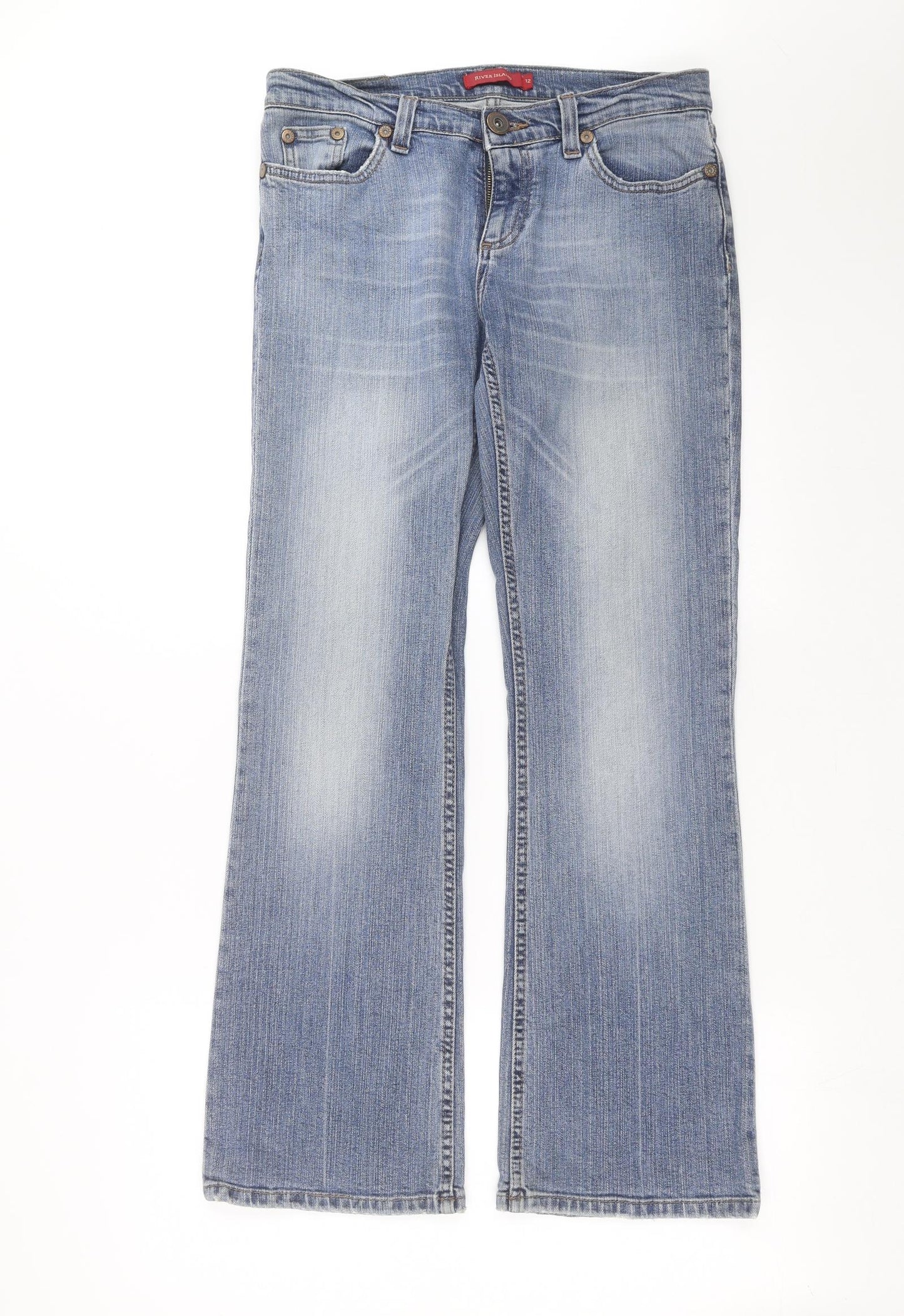 River Island Womens Blue  Denim Bootcut Jeans Size 12 L30 in