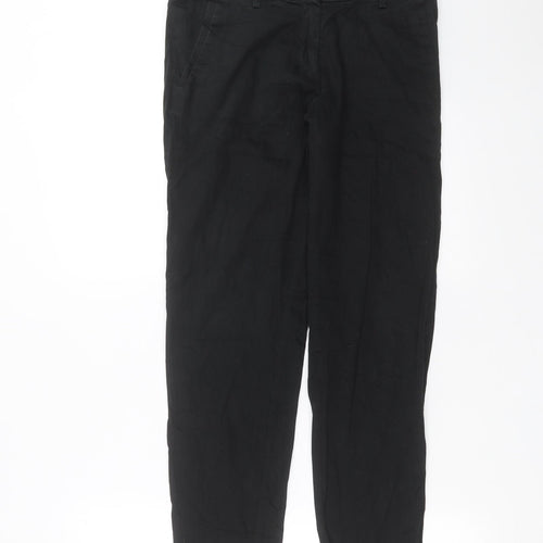 H&M Womens Black   Trousers  Size 10 L26 in