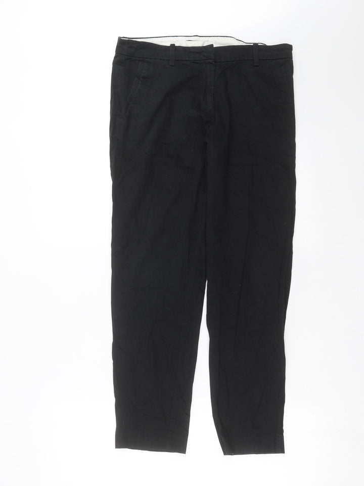H&M Womens Black   Trousers  Size 10 L26 in