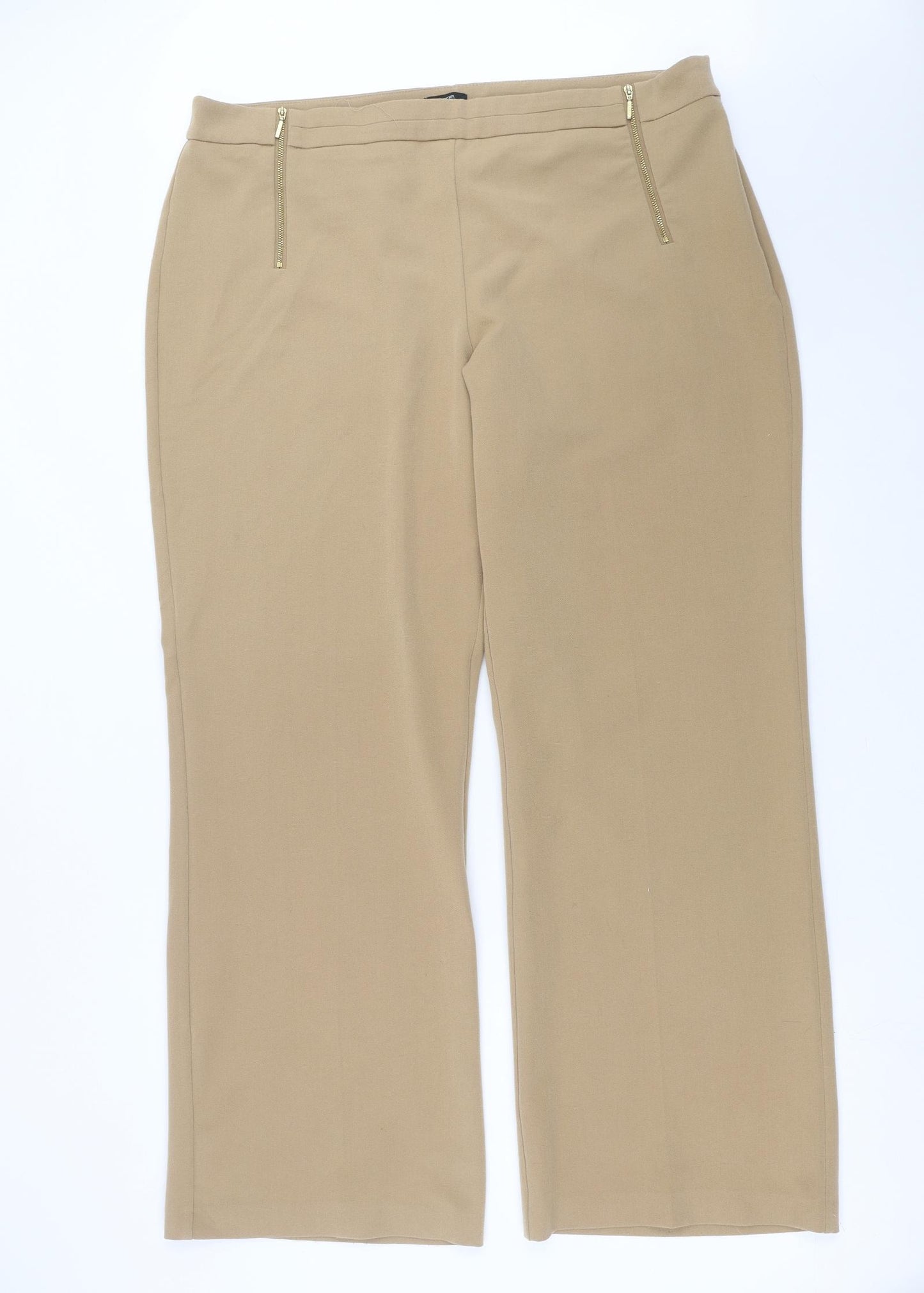 F&F Womens Beige   Trousers  Size 20 L32 in