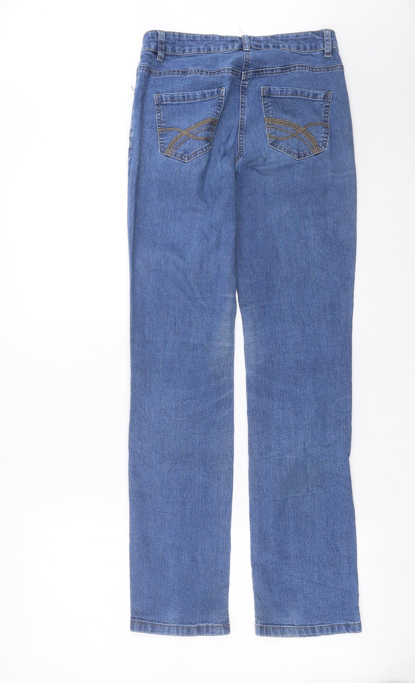 TU Womens Blue  Denim Straight Jeans Size 10 L31 in