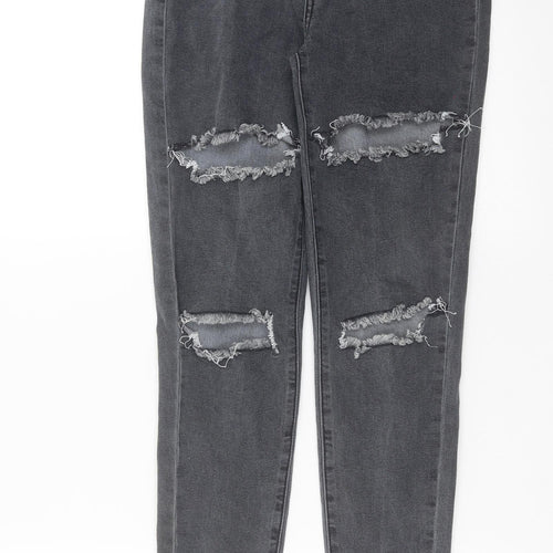 PRETTYLITTLETHING Womens Grey  Denim Skinny Jeans Size 8 L27 in