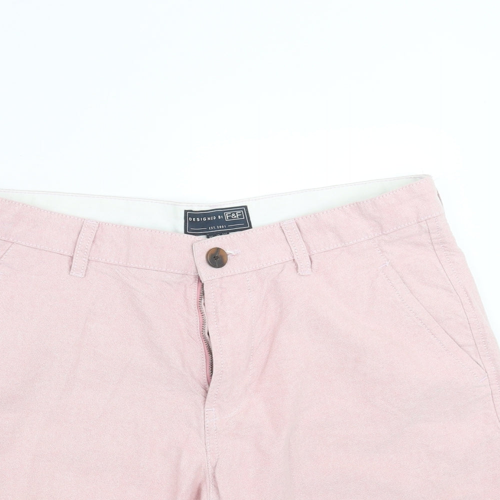F&F Mens Pink   Chino Shorts Size 32 in
