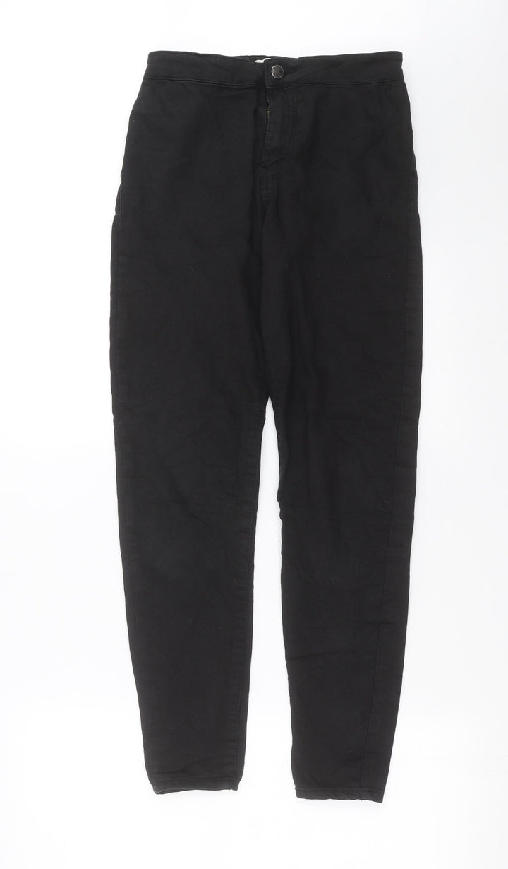 Bershka Womens Black Denim Skinny Jeans Size 8 L28 in