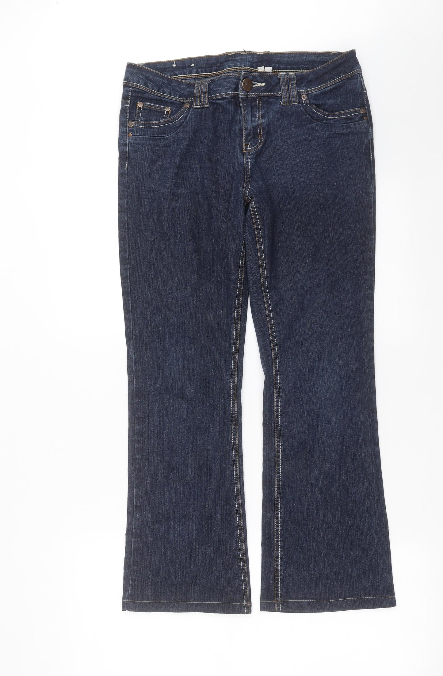 YESYES Womens Blue  Denim Bootcut Jeans Size 12 L27 in