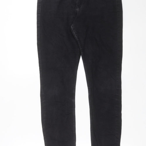 H&M Womens Black  Denim Skinny Jeans Size 10 L28 in