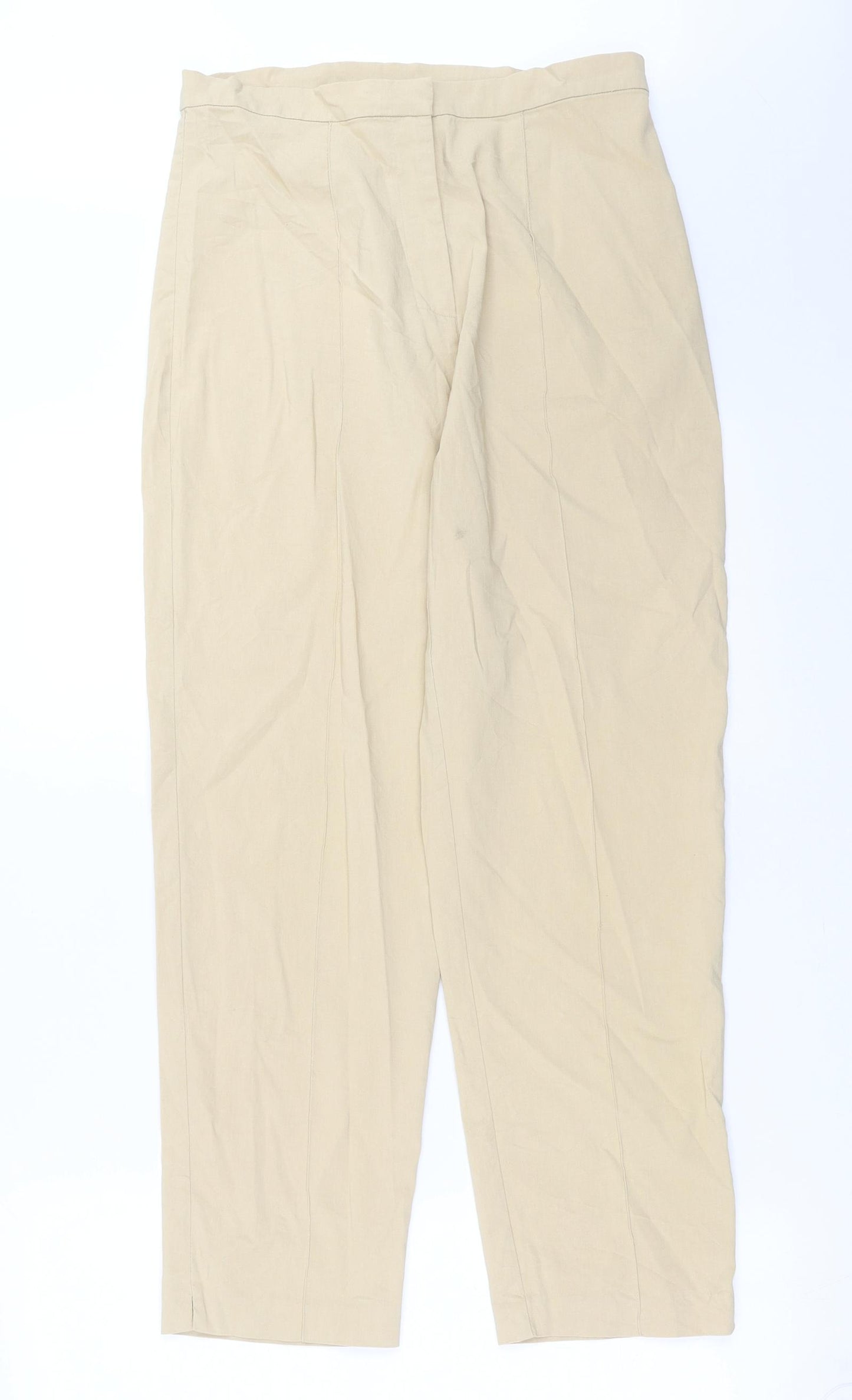 Debenhams Womens Beige   Trousers  Size 12 L26 in