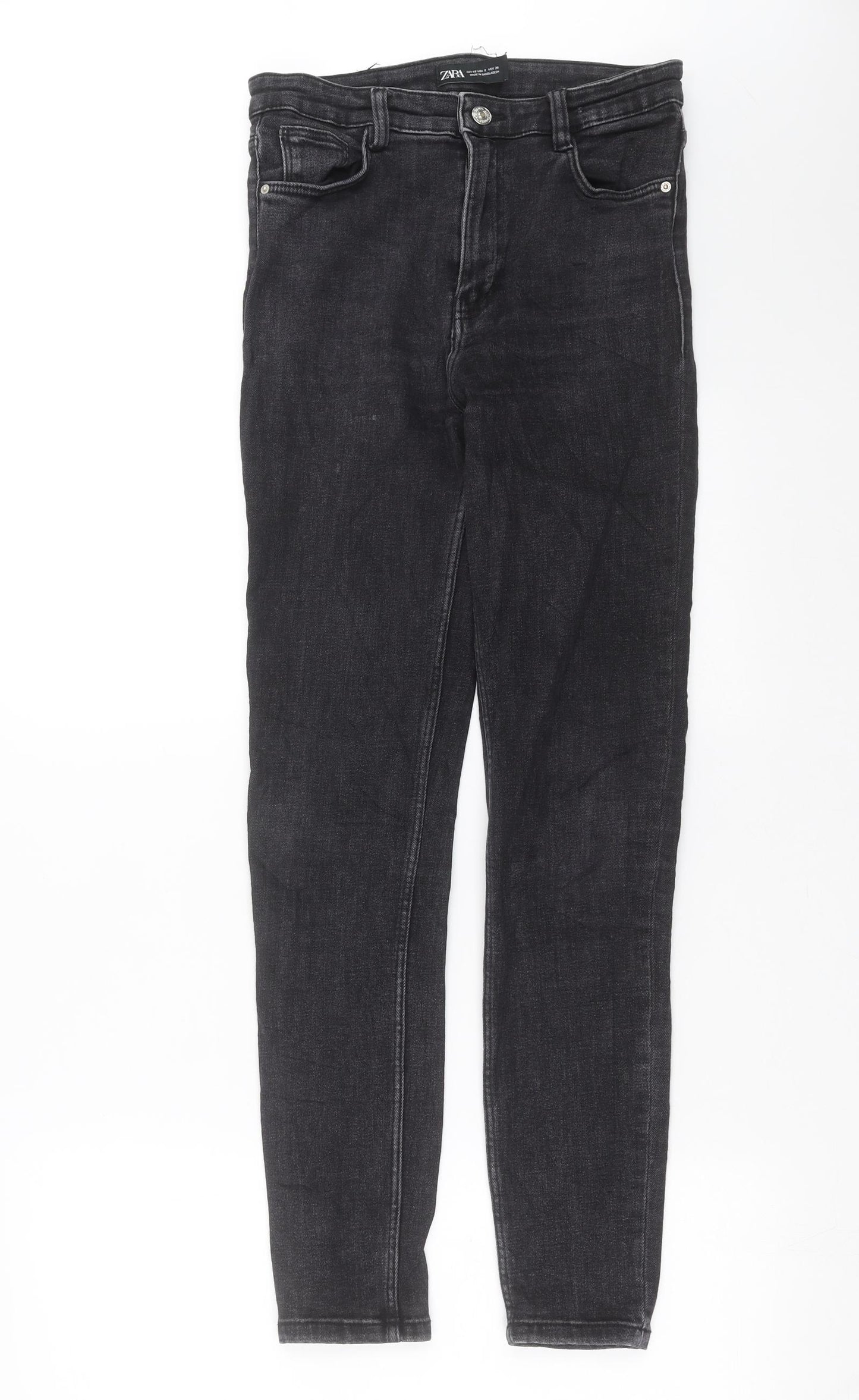 Zara Womens Grey  Denim Skinny Jeans Size 12 L29 in