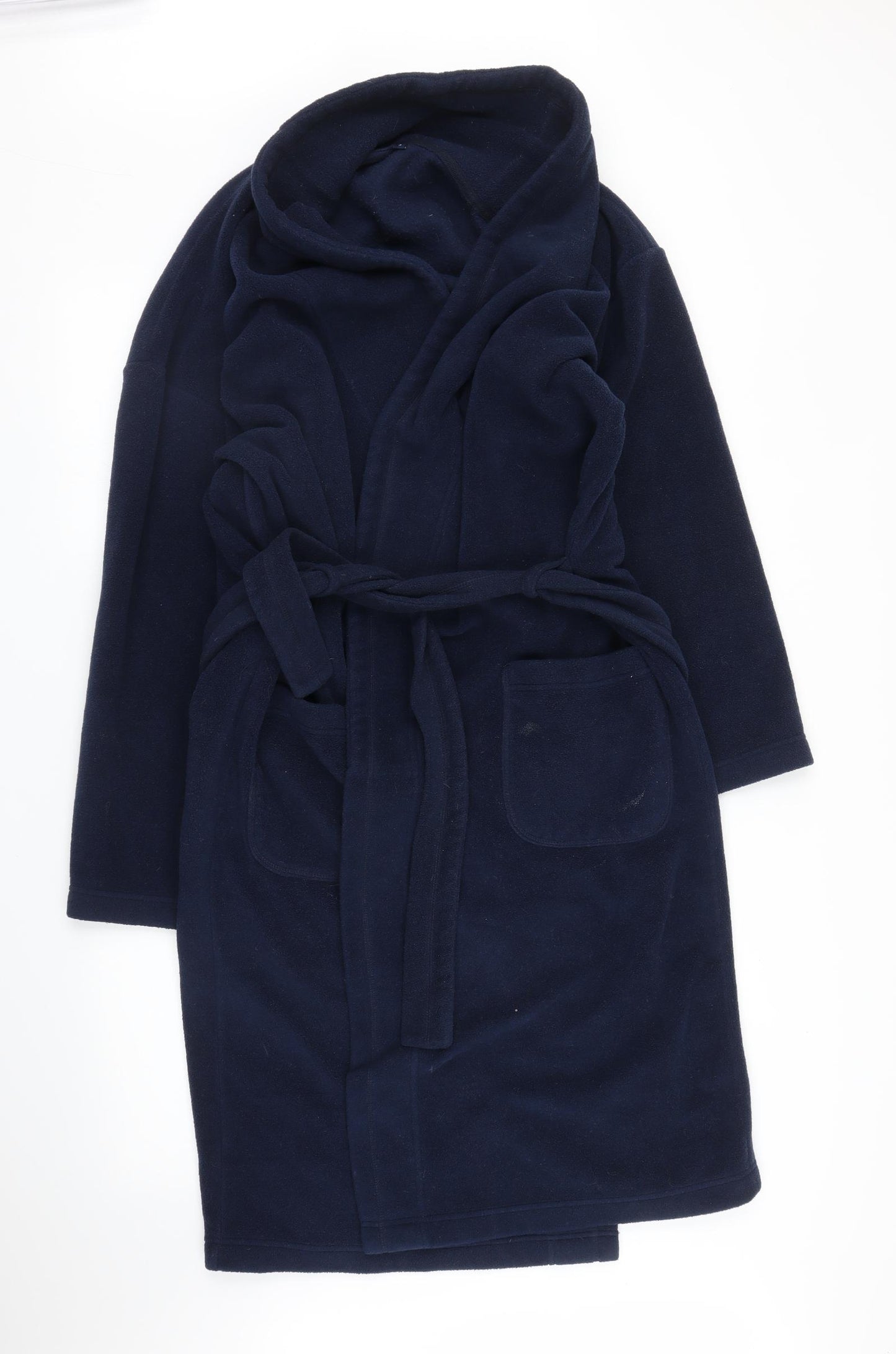 Easy Mens Blue Solid   Robe Size S