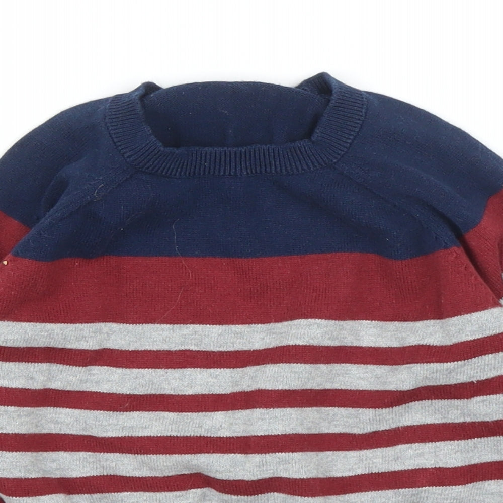 Matalan Boys Grey Striped  Pullover Jumper Size 12-18 Months