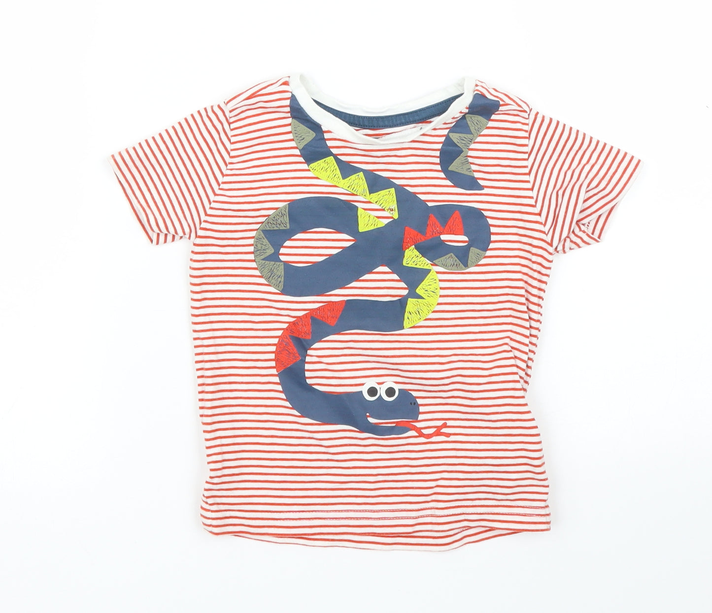 Mothercare Baby Red Striped  Basic T-Shirt Size 18-24 Months