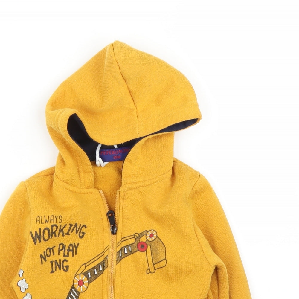 Peperoncino Boys Yellow   Full Zip Jumper Size 18-24 Months