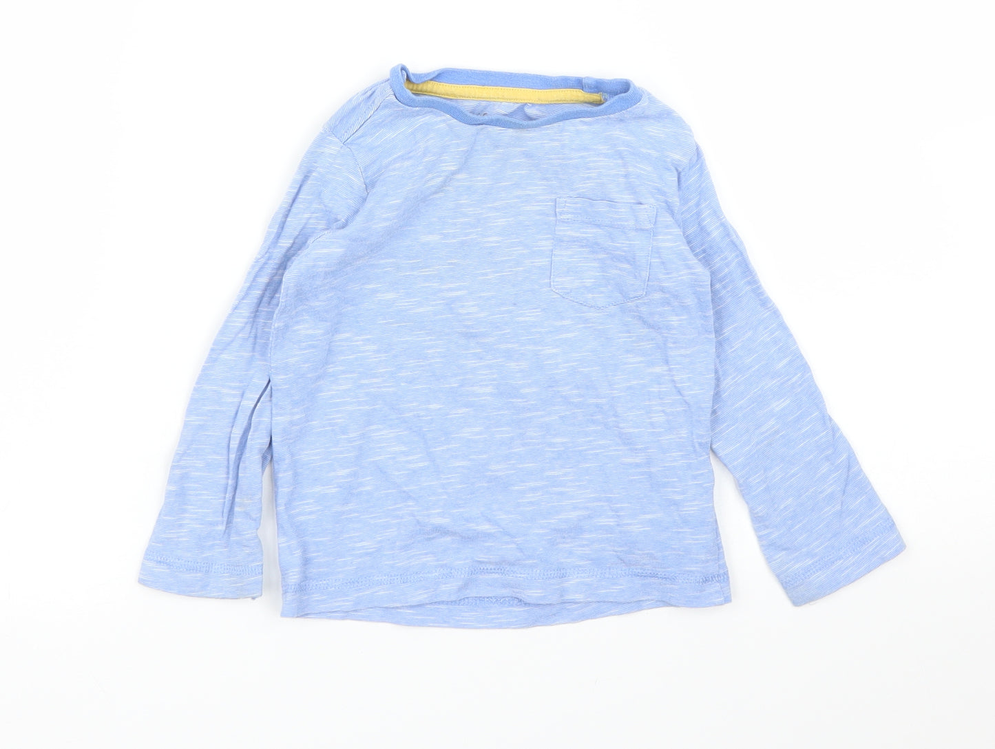 Mothercare Boys Blue Striped  Basic T-Shirt Size 12 Months