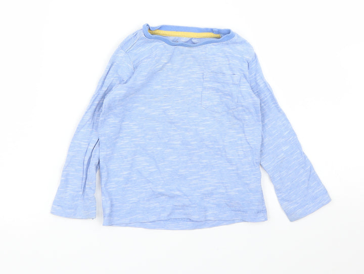 Mothercare Boys Blue Striped  Basic T-Shirt Size 12 Months