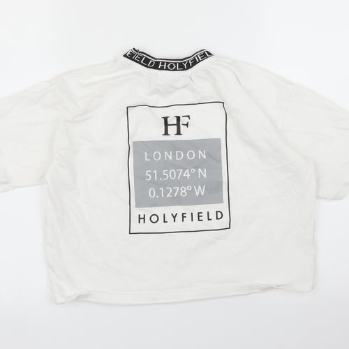 Holyfield Girls White   Cropped Blouse Size 12 Years