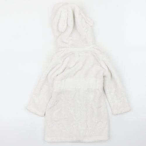 George Baby White Solid  Chemise Robe Size 9-12 Months