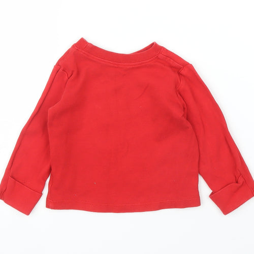 George Boys Red   Basic T-Shirt Size 6-9 Months  - Marvel