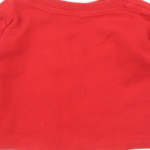 George Boys Red   Basic T-Shirt Size 6-9 Months  - Marvel