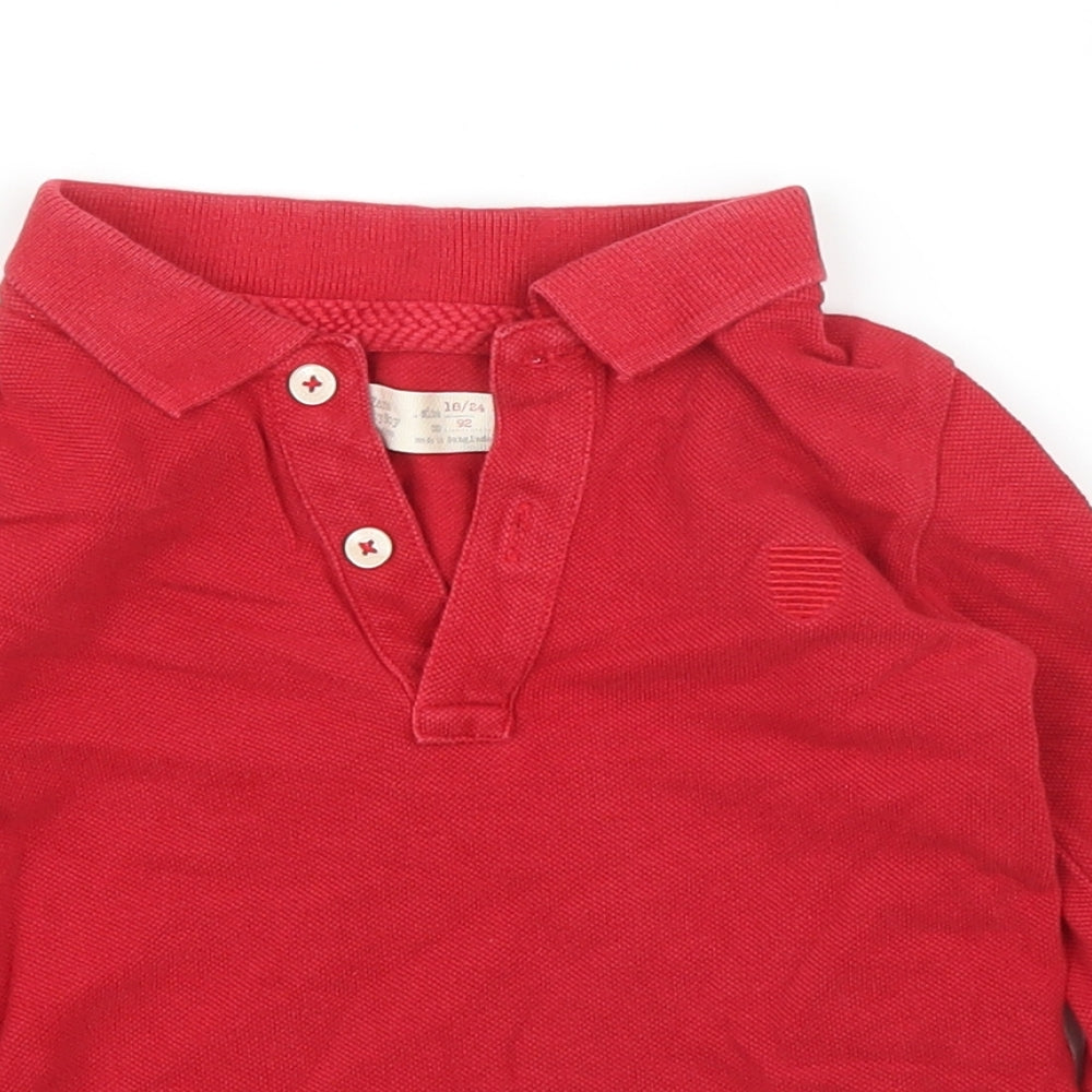 Zara Baby Red   Basic Polo Size 18-24 Months