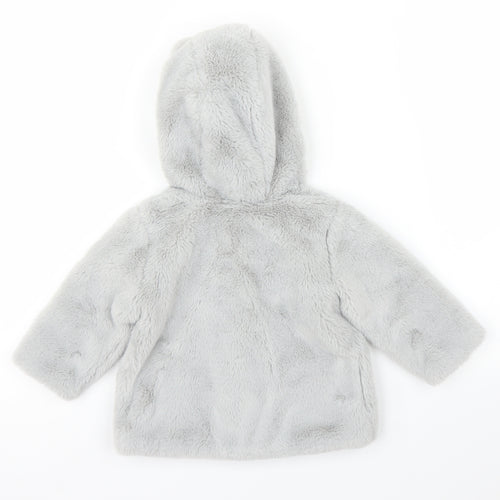 NEXT Girls Grey   Overcoat Coatigan Size 9-12 Months