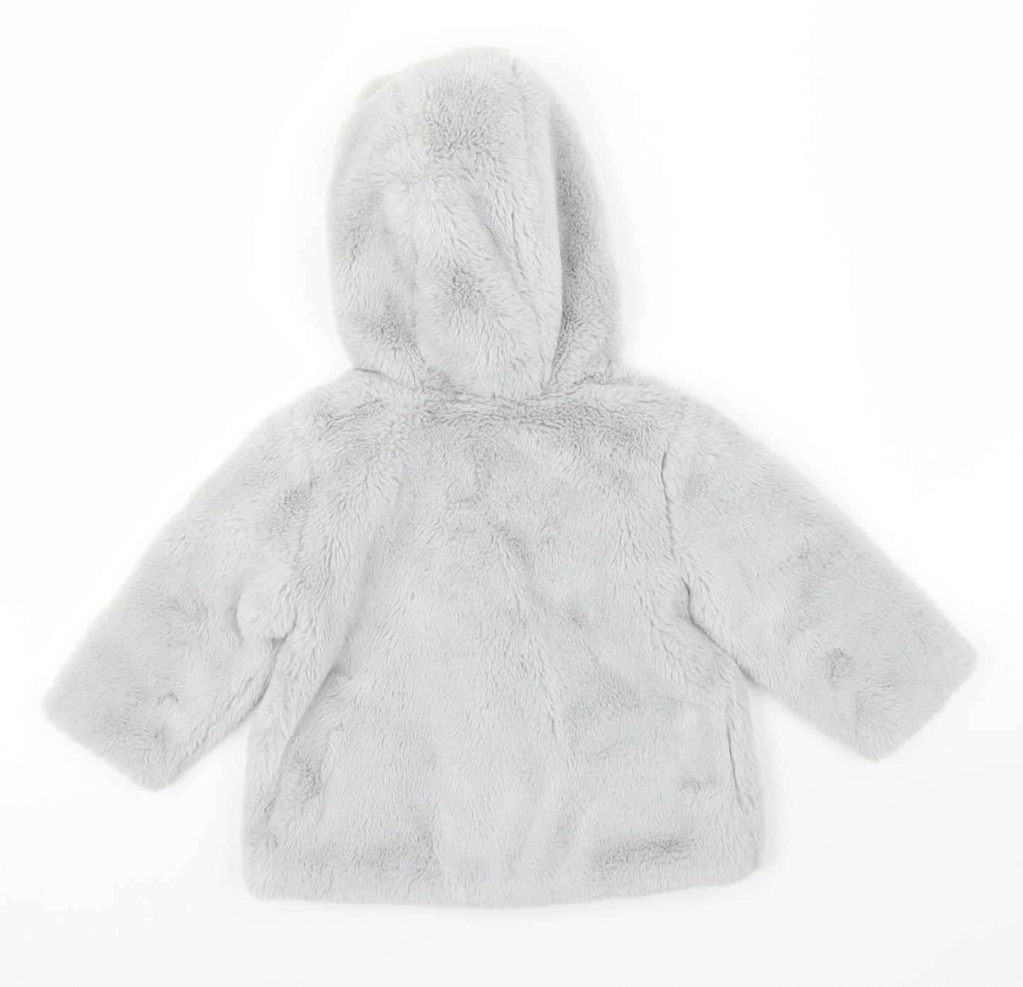 NEXT Girls Grey   Overcoat Coatigan Size 9-12 Months
