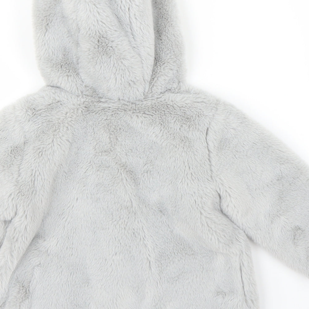 NEXT Girls Grey   Overcoat Coatigan Size 9-12 Months