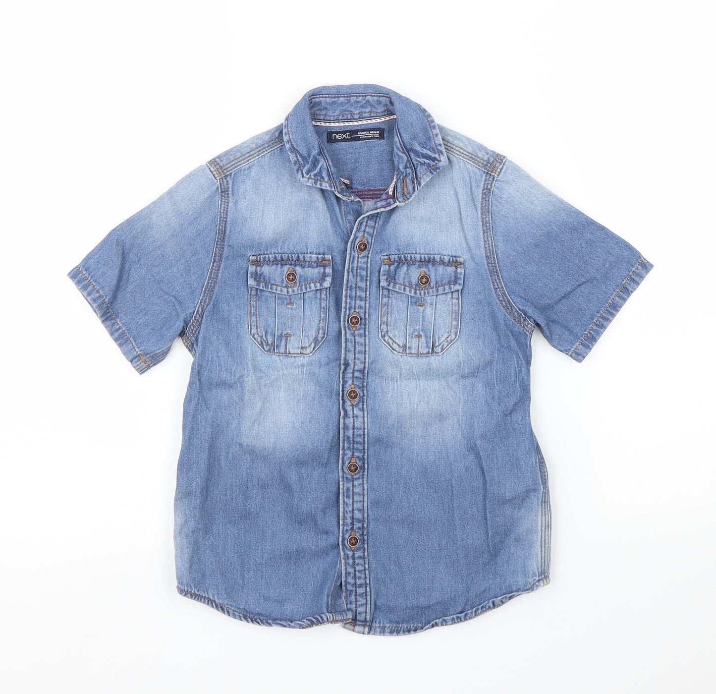 NEXT Girls Blue  Denim Basic Button-Up Size 5 Years