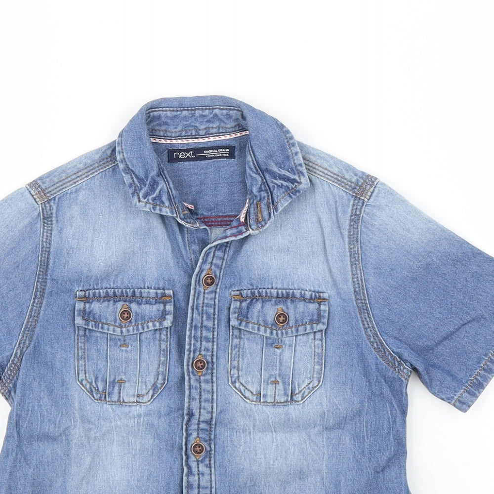 NEXT Girls Blue  Denim Basic Button-Up Size 5 Years