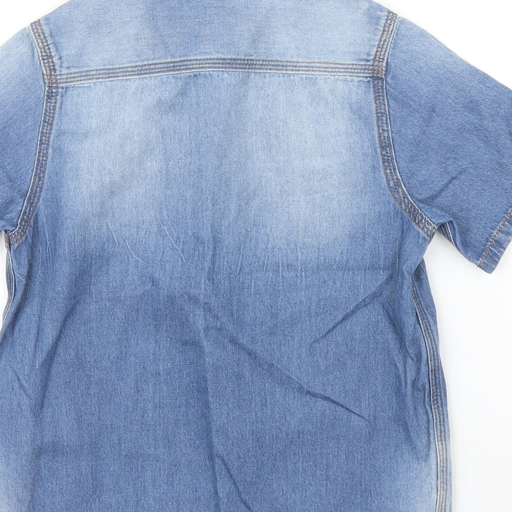 NEXT Girls Blue  Denim Basic Button-Up Size 5 Years