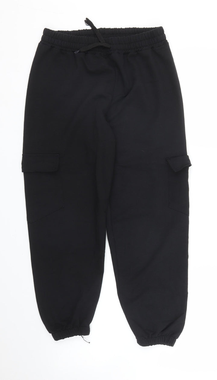 Boohoo Womens Black Sweatpants Trousers Size M L22 in