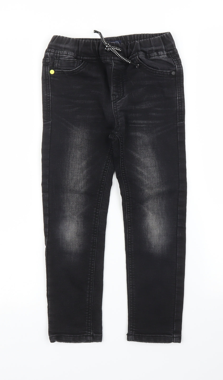 NEXT Boys Black  Denim Straight Jeans Size 6 Years