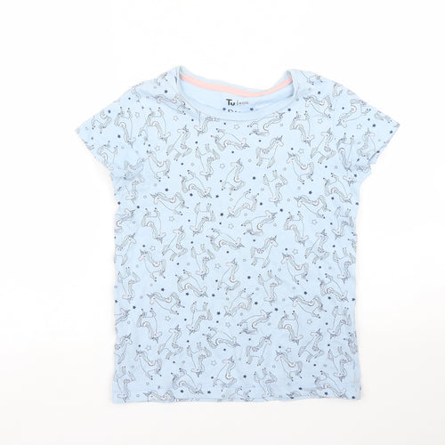 TU Girls Blue   Basic T-Shirt Size 8 Years