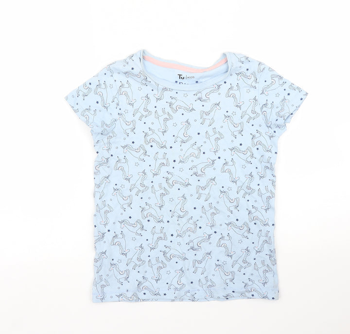 TU Girls Blue   Basic T-Shirt Size 8 Years