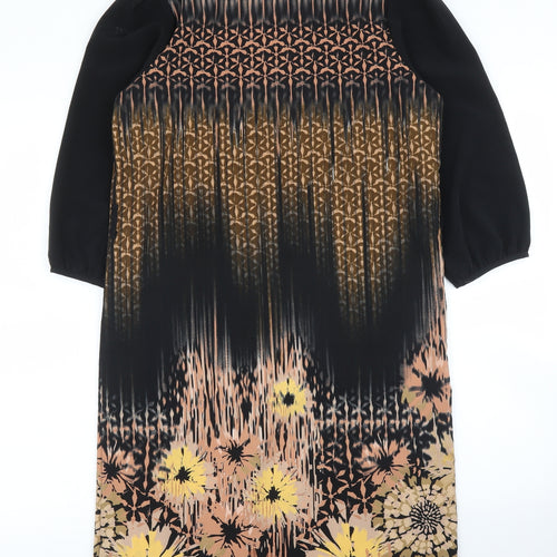 TU Womens Black Floral  Shift  Size 10