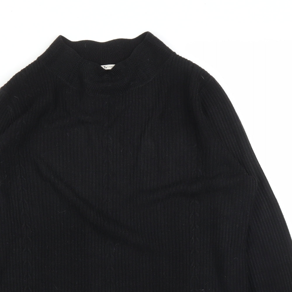 TU Womens Black   Basic Blouse Size 10