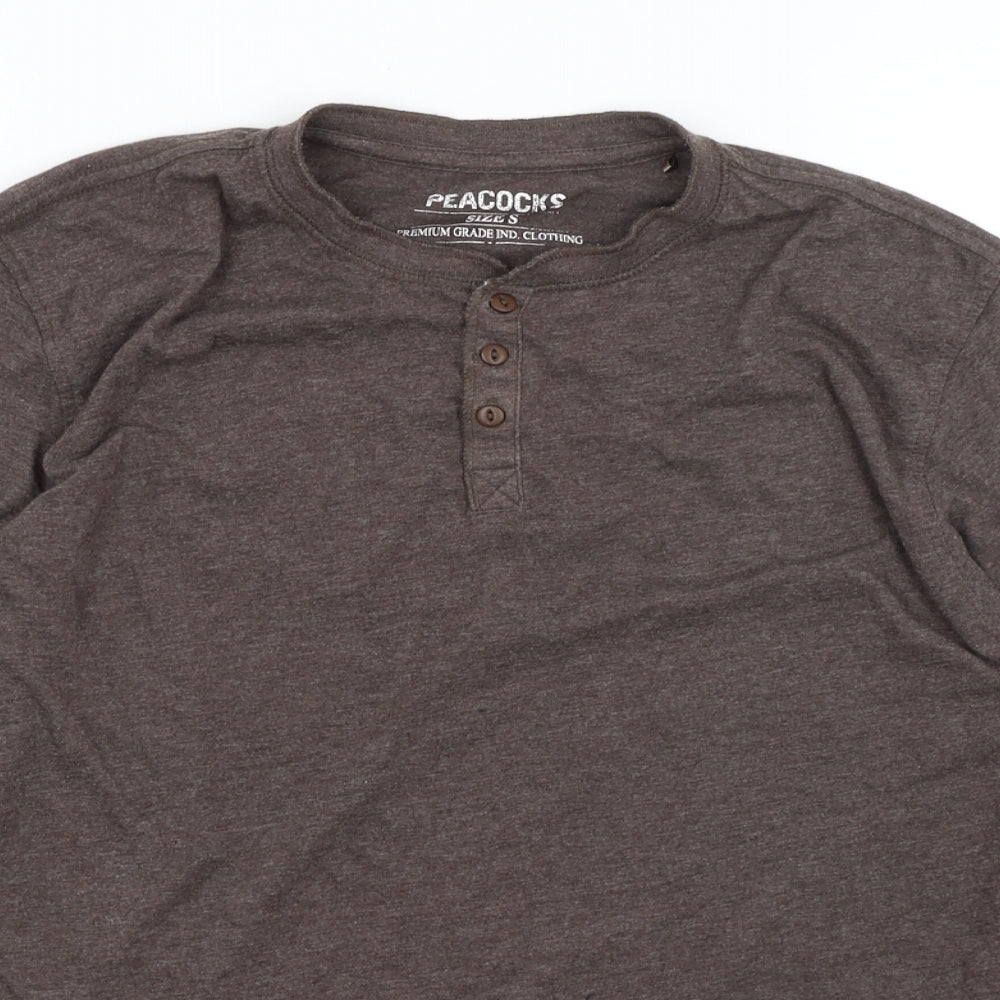 Peacocks Mens Brown    T-Shirt Size S