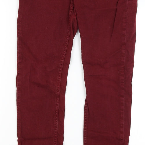 Topshop Womens Red   Skinny Jeans Size 28 in L29 in