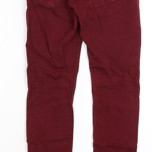 Topshop Womens Red   Skinny Jeans Size 28 in L29 in