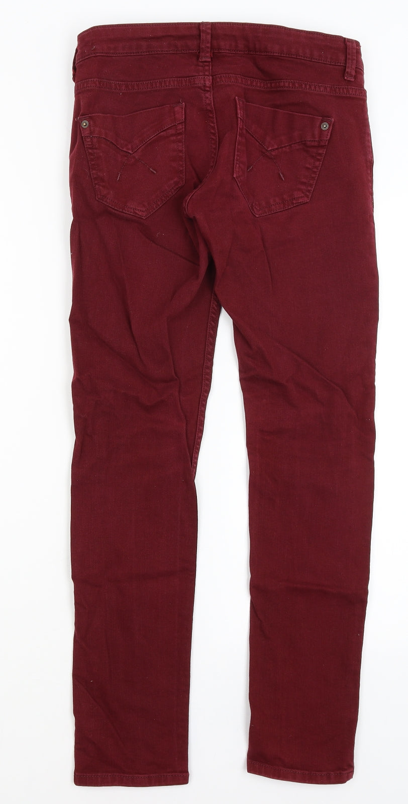 Topshop Womens Red   Skinny Jeans Size 28 in L29 in