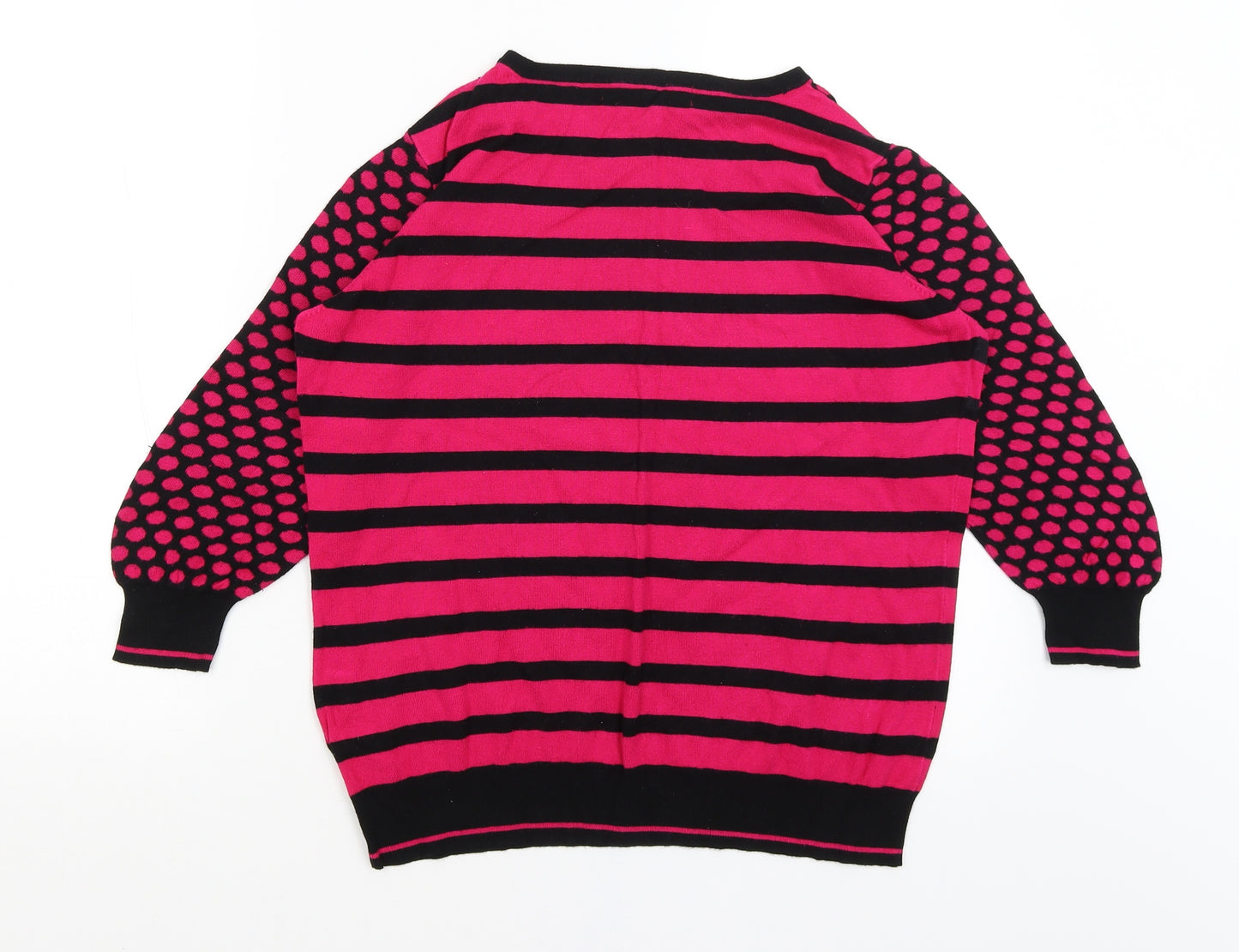 Principles Womens Black Striped  Pullover Jumper Size 18