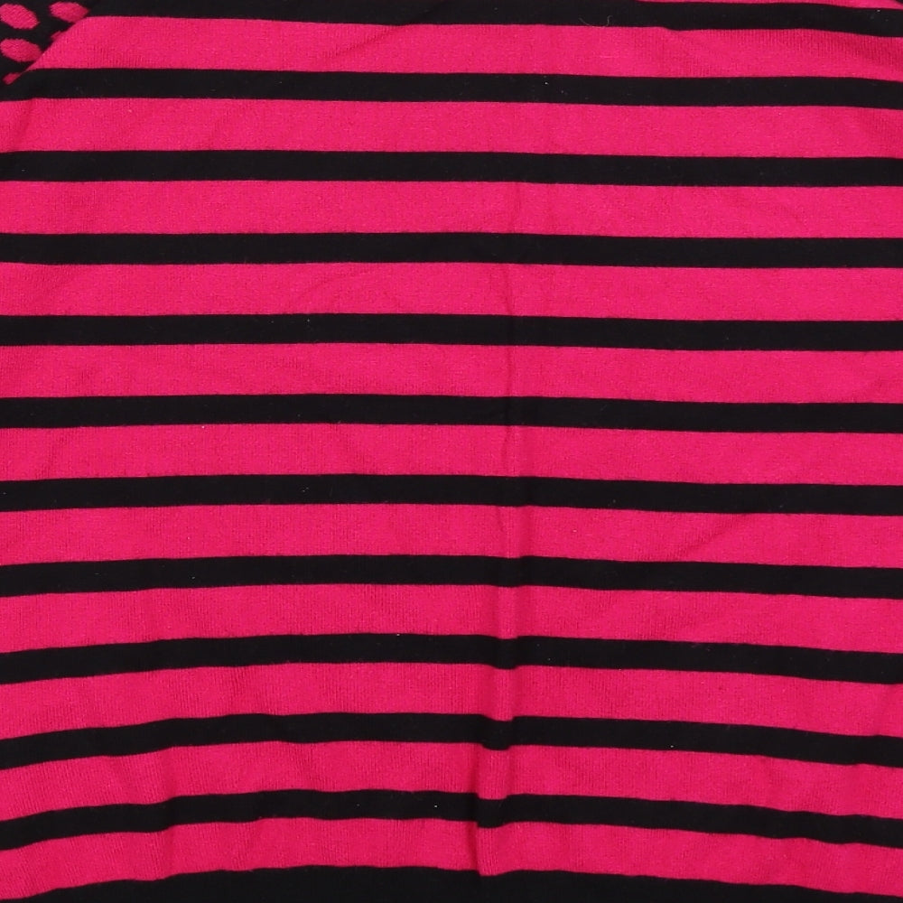 Principles Womens Black Striped  Pullover Jumper Size 18