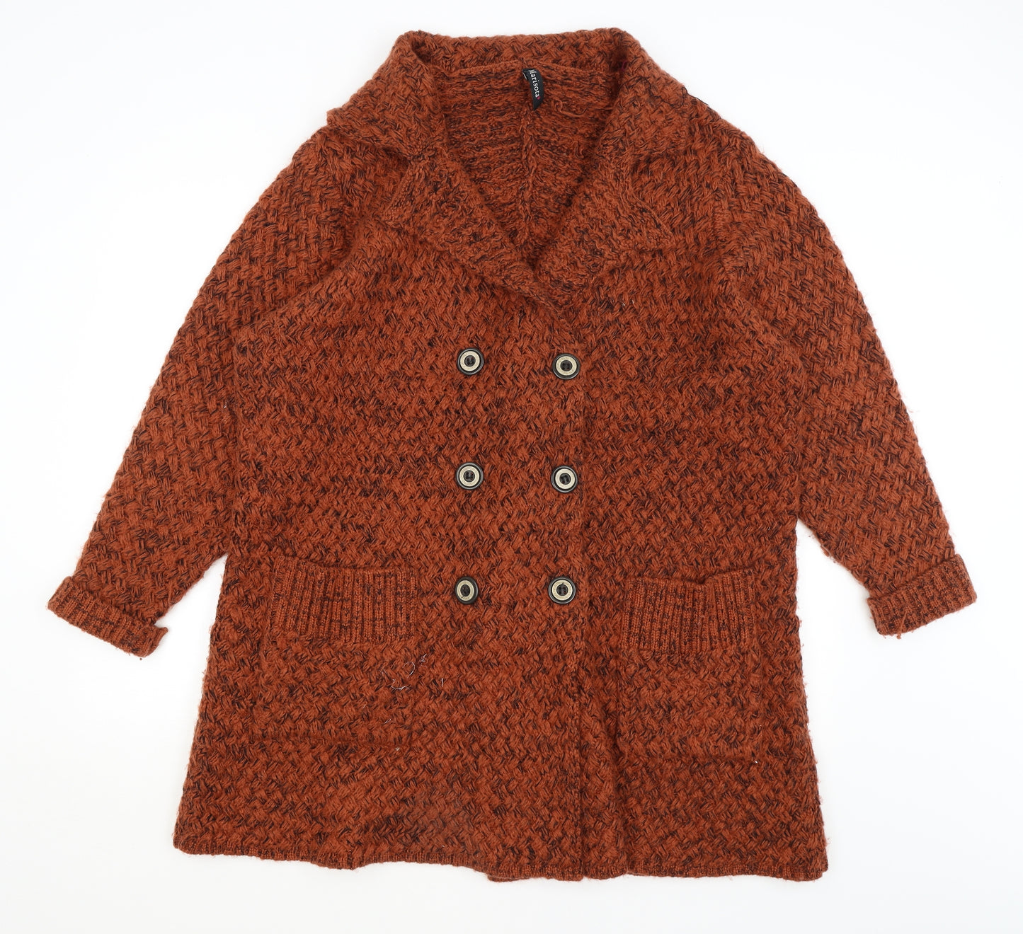Marisota Womens Orange   Cardigan Jumper Size 24
