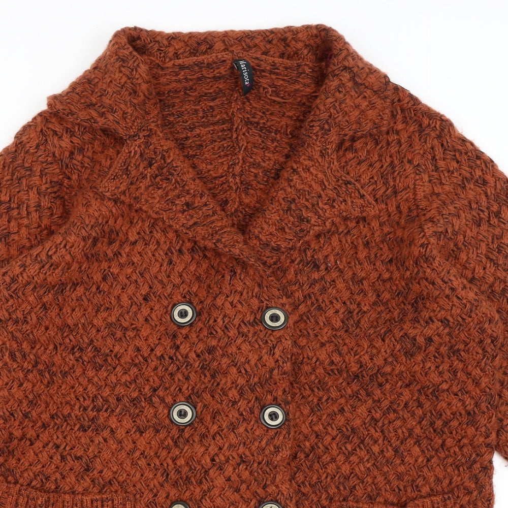 Marisota Womens Orange   Cardigan Jumper Size 24