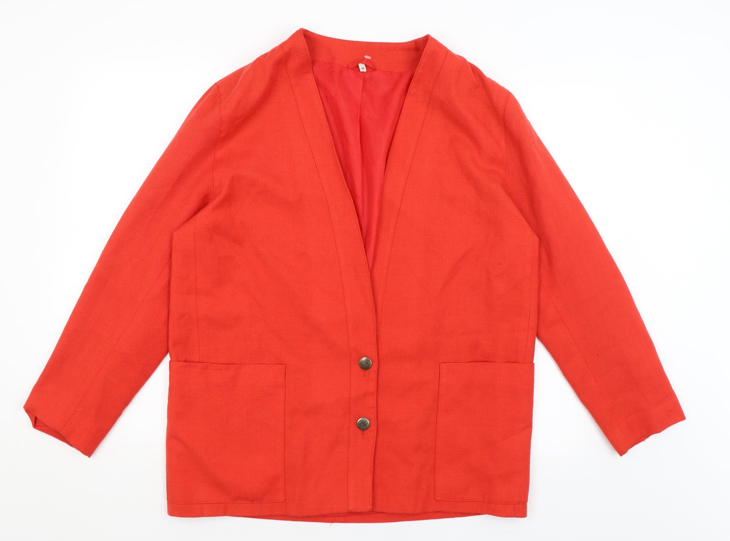 Preworn Womens Red   Jacket Blazer Size 14
