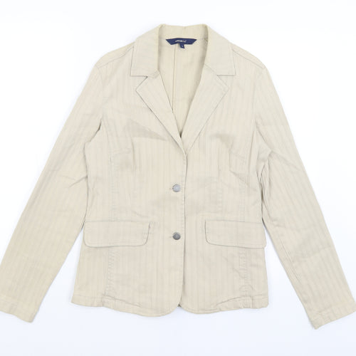 Casual Club Womens Beige   Jacket Blazer Size 12