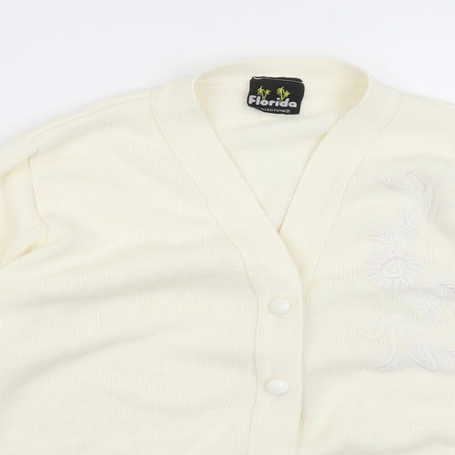 Florida Womens Ivory   Cardigan Jumper Size S