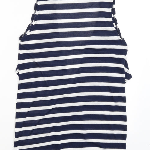 Dorothy Perkins Womens Blue Striped  Vest Jumper Size M